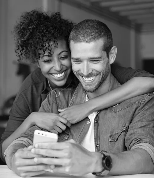 Happy couple smiling